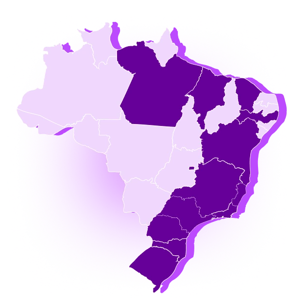 Oportunidade disponível para: Amazonas, Bahia, Distrito Federal, Espírito Santo, Goiás, Minas Gerais, Pará, Paraná, Pernambuco, Rio de Janeiro, Rio Grande do Sul, Santa Catarina e São Paulo